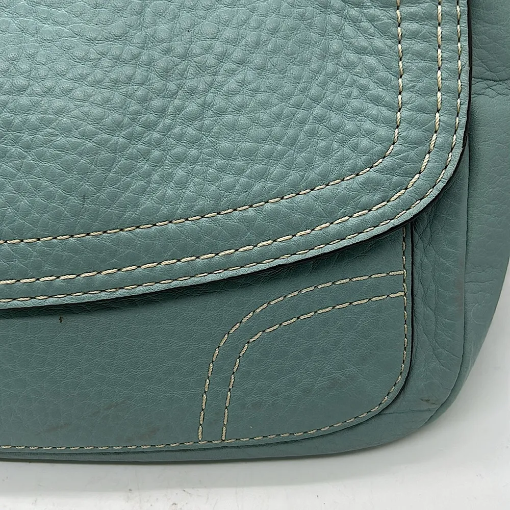 Coach Eggshell Light Blue Pebbled Leather Hobo Bag Purse 🌸🌸 - Image 9