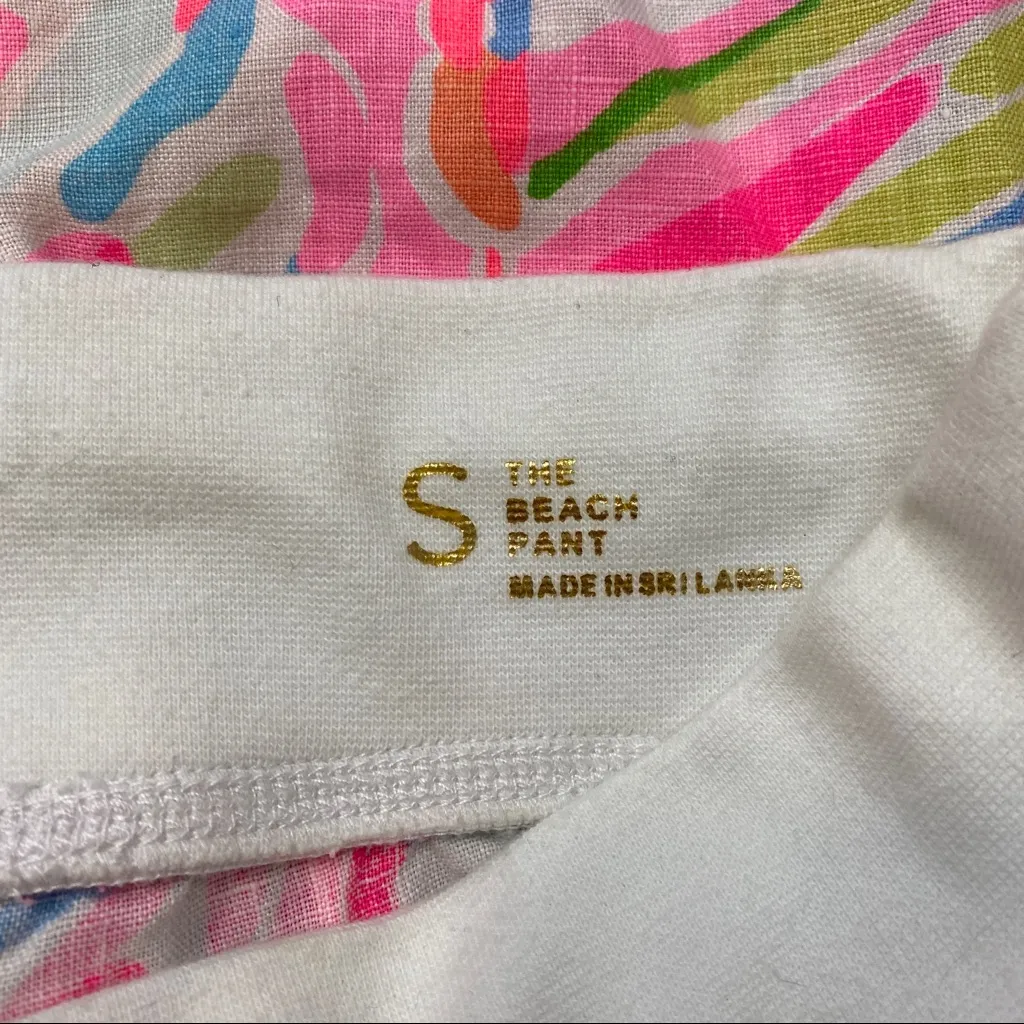 Lilly Pulitzer Linen Beach Pant In Pink Pout Shellabrate size S Small - Image 11