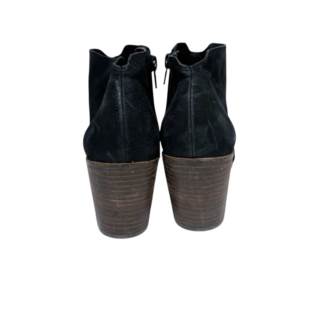 Lucky Brand Keteera Black Leather Open Toe Cut Out Ankle Bootie Boot Size 7 - Image 3