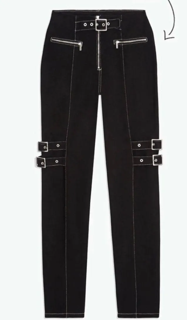 WE WORE WHAT Black Utility Jeans - Image 3