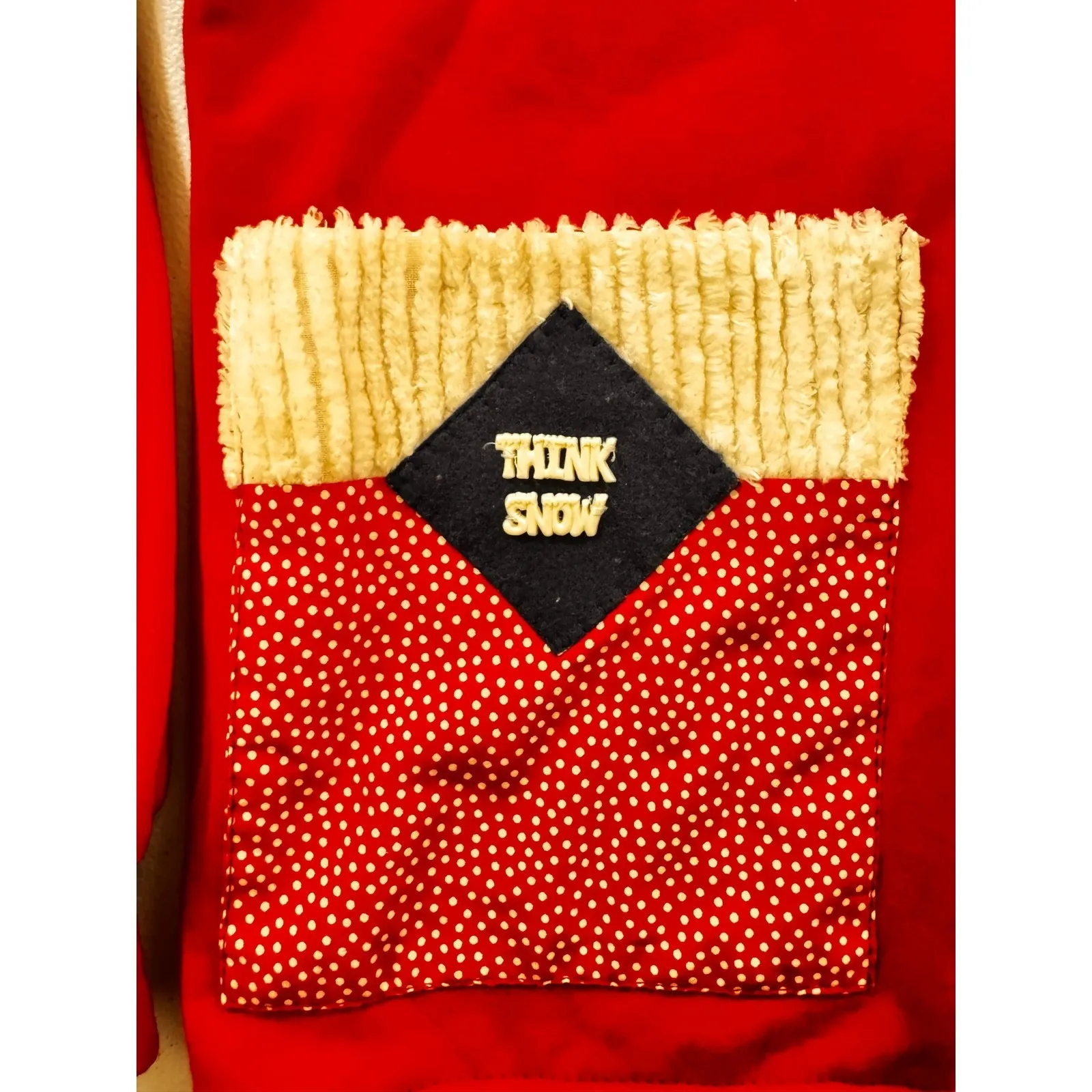 y2k Red Snowman Applique Fleece Cardigan Sweater‎ Fun Christmas Holiday Top - Image 7