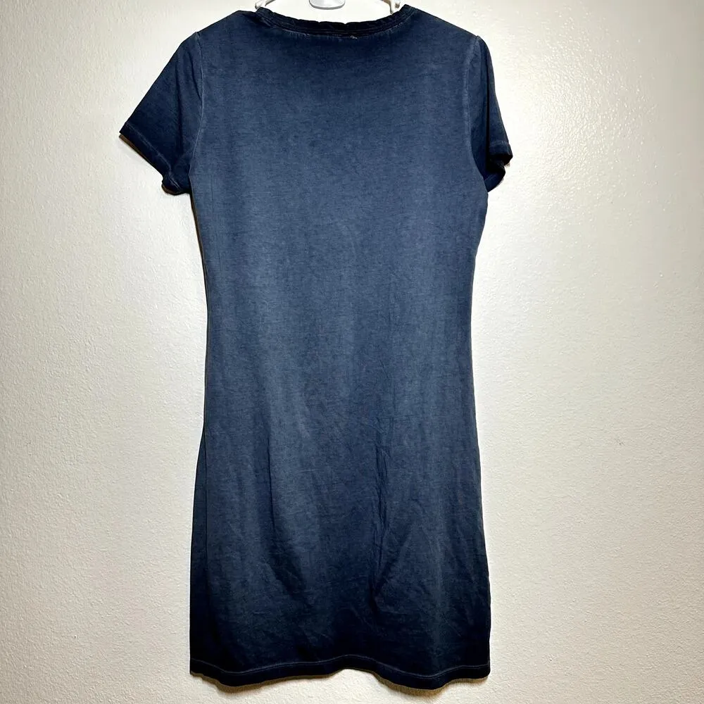 Calvin Klein T-Shirt Dress 100% Cotton Short Sleeve Crew Neck Graphic Navy M - Image 11