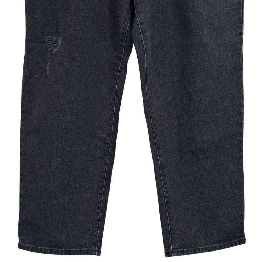 Universal Thread Black Distressed Vintage Straight Denim Jeans Size 16 NWT - Image 5