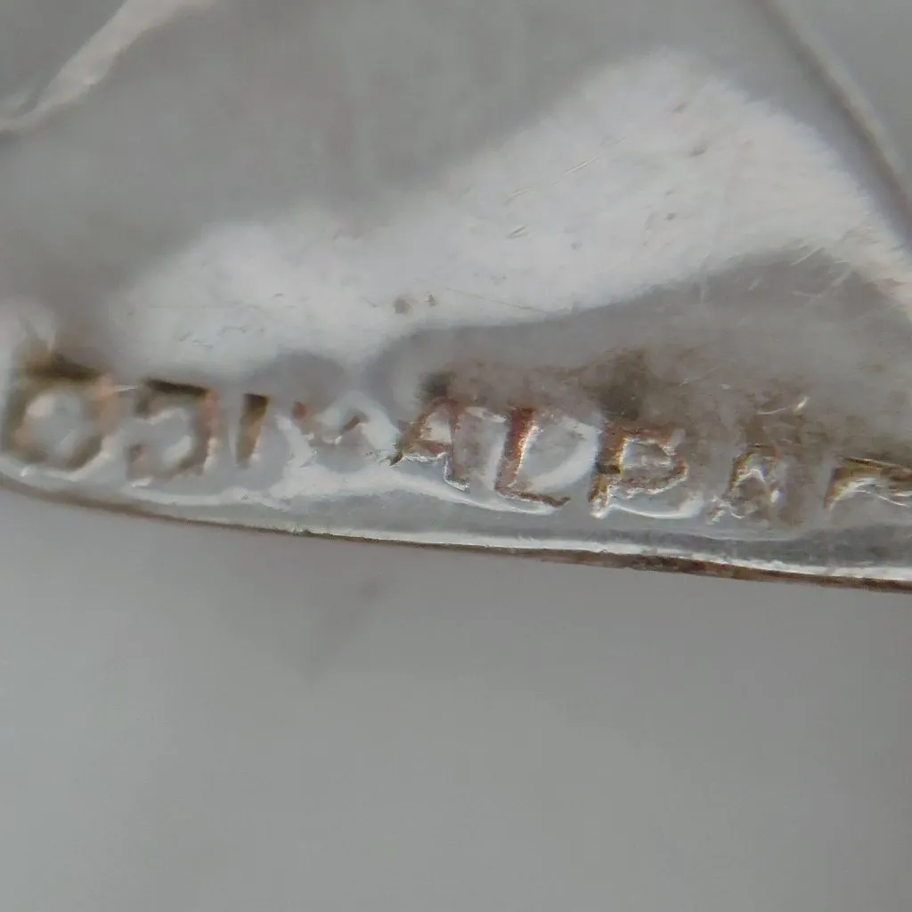 Vintage Alpaca Silver Earrings Colorful Blue Green Enamel Dangle Hook Unique - Image 2