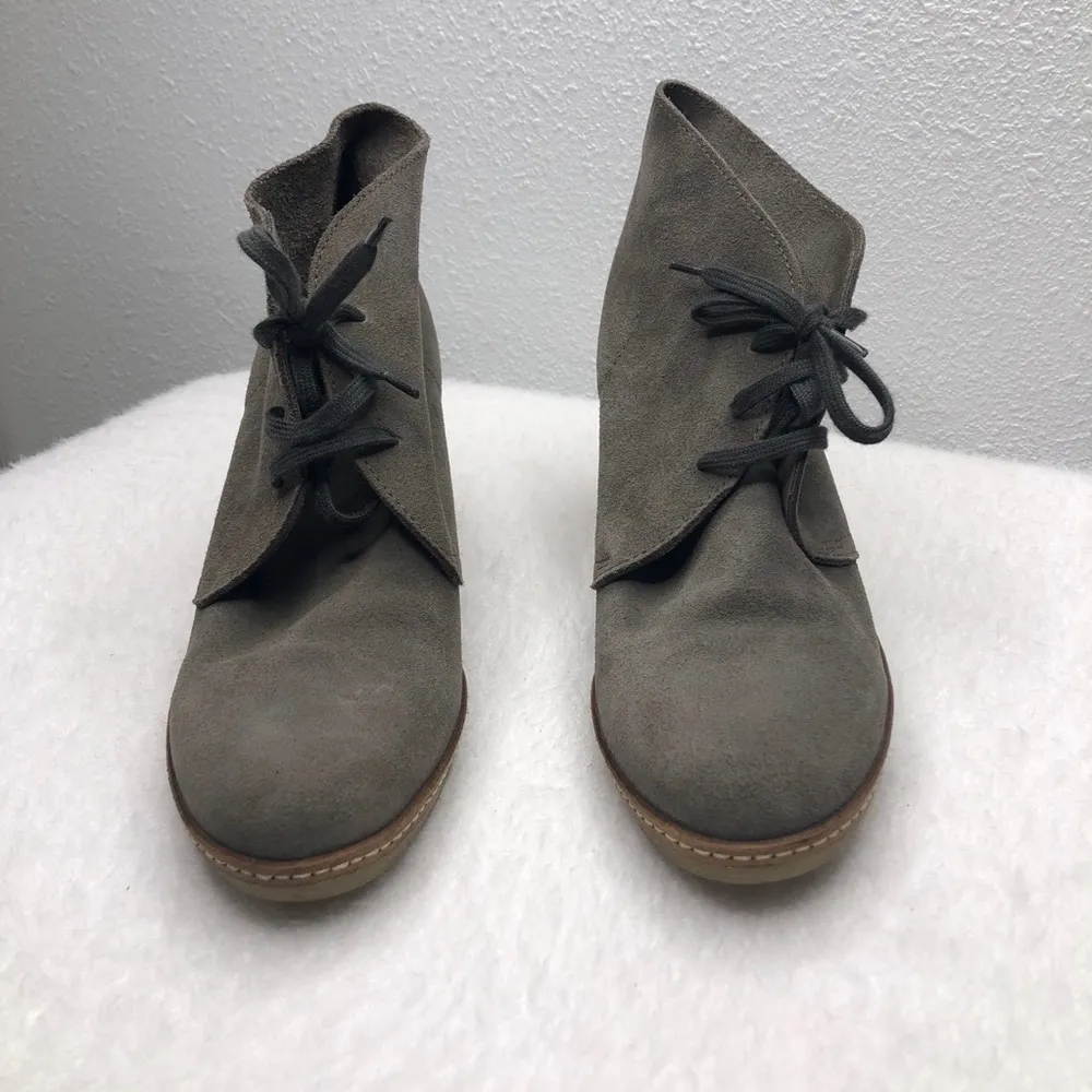 J. Crew Suede Macalister Wedge Ankle Boots size 9 - Image 5