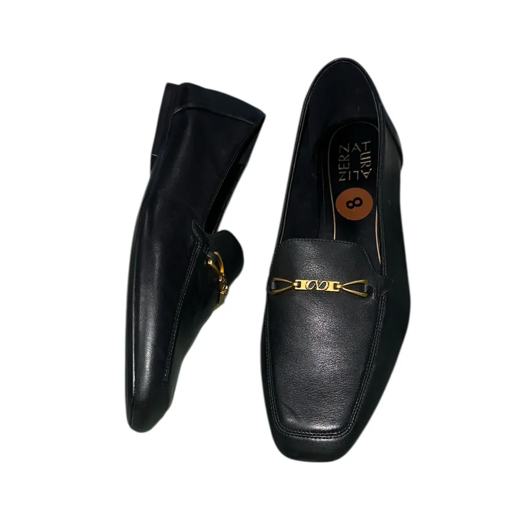 NEW Naturalizer Cecilia Leather Bit Buckle Loafers Black - Image 6