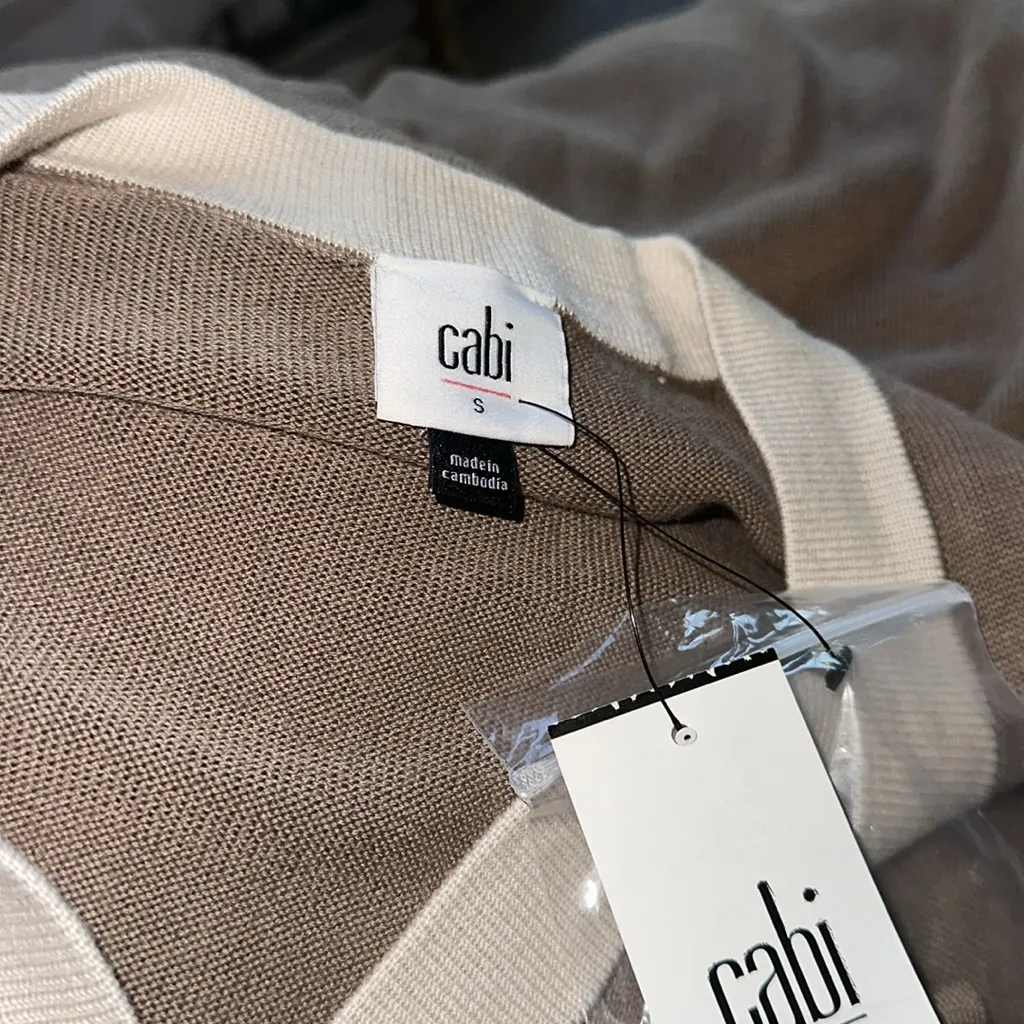 NWT CAbi  Genteel Cardigan Sweater Style# 6161 In Color Taupe - Image 5
