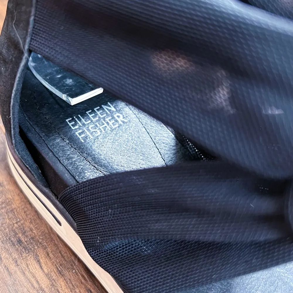 Eileen Fisher • Zanya Mesh Sneaker Sandal criss cross black sporty wedge - Image 5