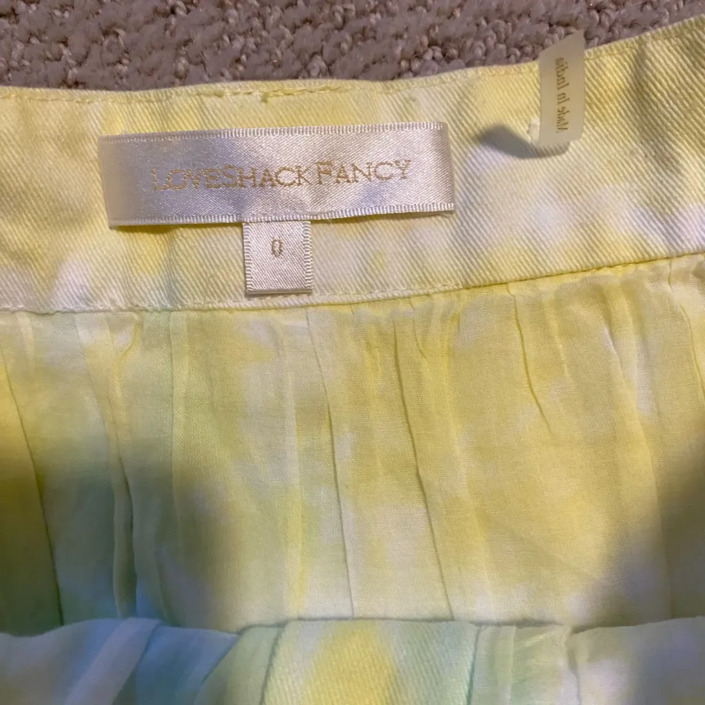 LoveShackFancy Landen denim tie dye skirt 0 - Image 3