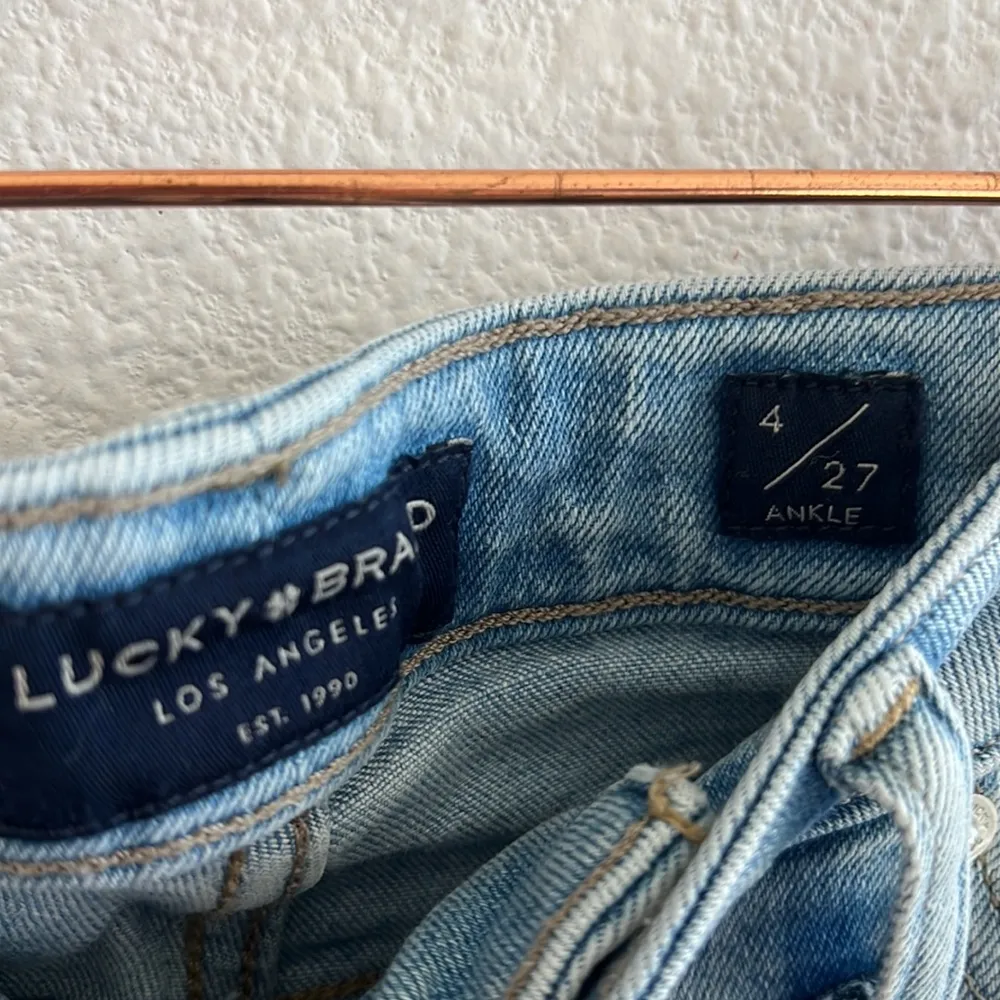 Lucky Brand Low Rise Skinny Lolita Ankle Denim Stretch Jeans Embroidered 4 / 27 - Image 3