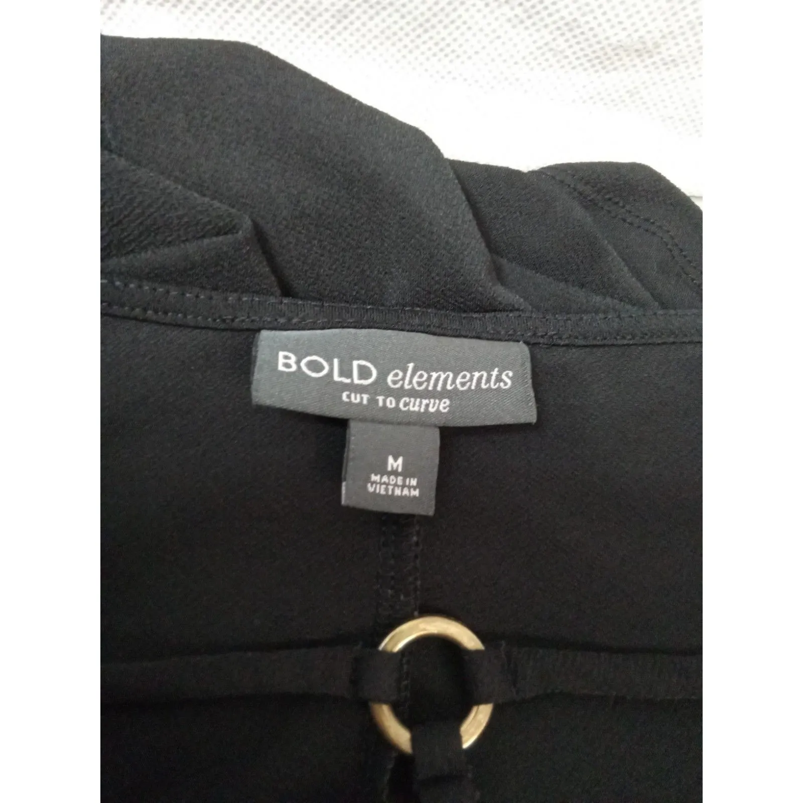 Bold Elements Cut To Curve Black Short‎ Sleeve Womens Medium - Image 4