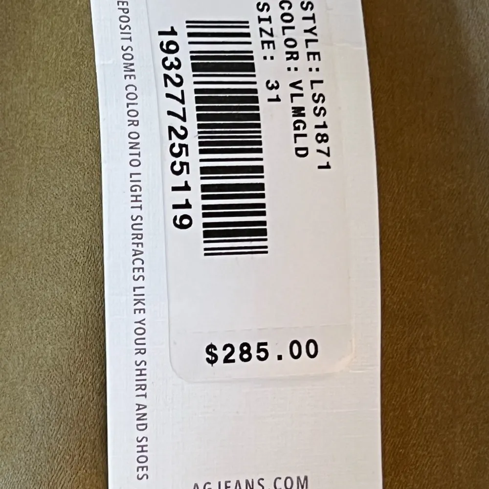 AG the quinne coated high waisted crop flare jean mustard yellow size 31 - Image 13