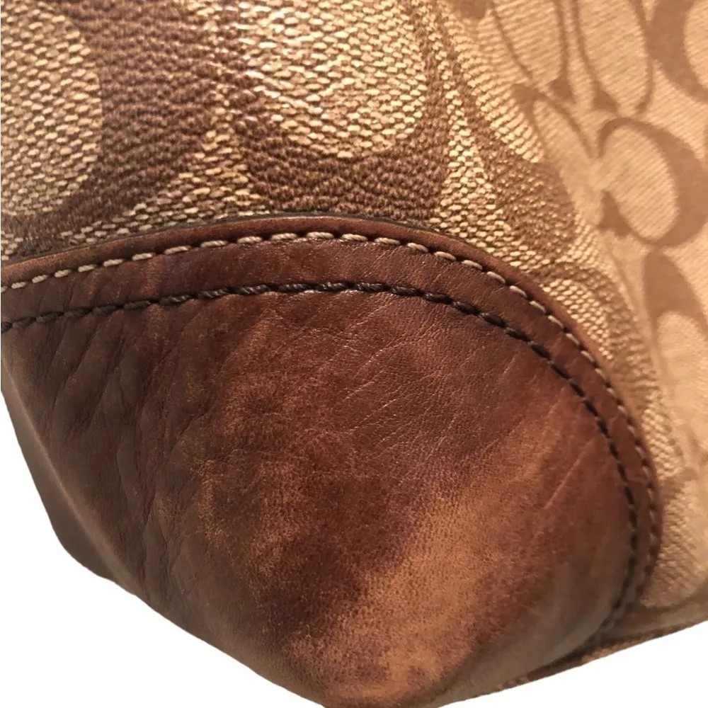 Signature Coated Heritage 12358 Stripe Tote Shopper Shoulder Handbag 12X11 - Image 12