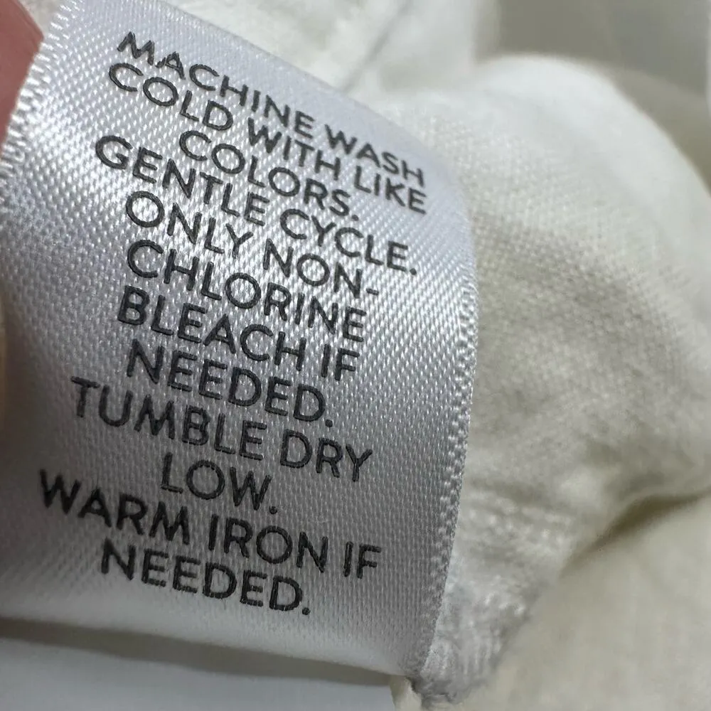 Pure J Jill Linen Womens size XL Petite White 100% Linen Pull On Pants Pockets - Image 7