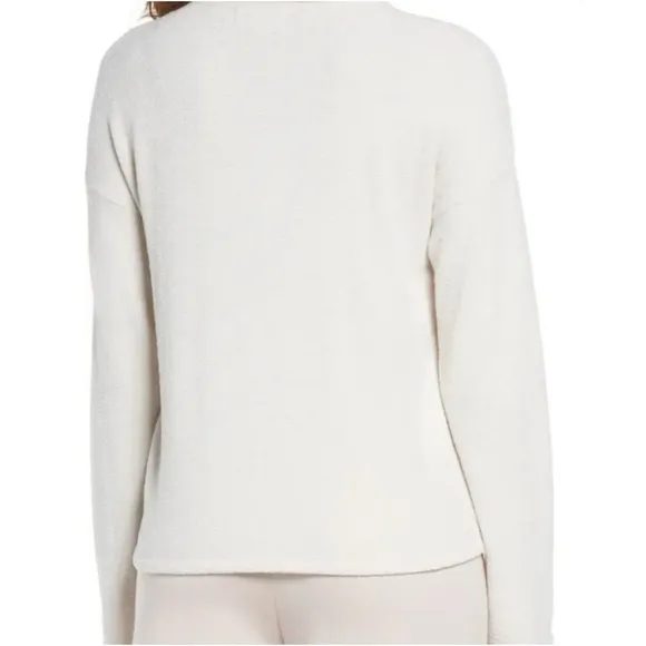 Barefoot Dreams CozyChic Ultra Lite Tie-Front Pullover Sweater - Sand Dune - Image 4