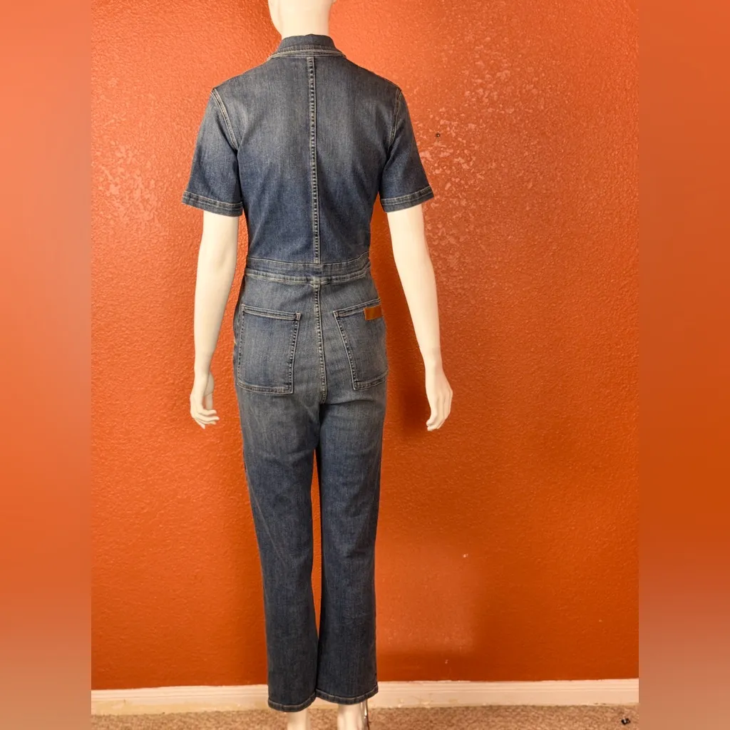 RIVET.UTILITY Classic Blue Women's Denim Overalls Size Medium - Image 8