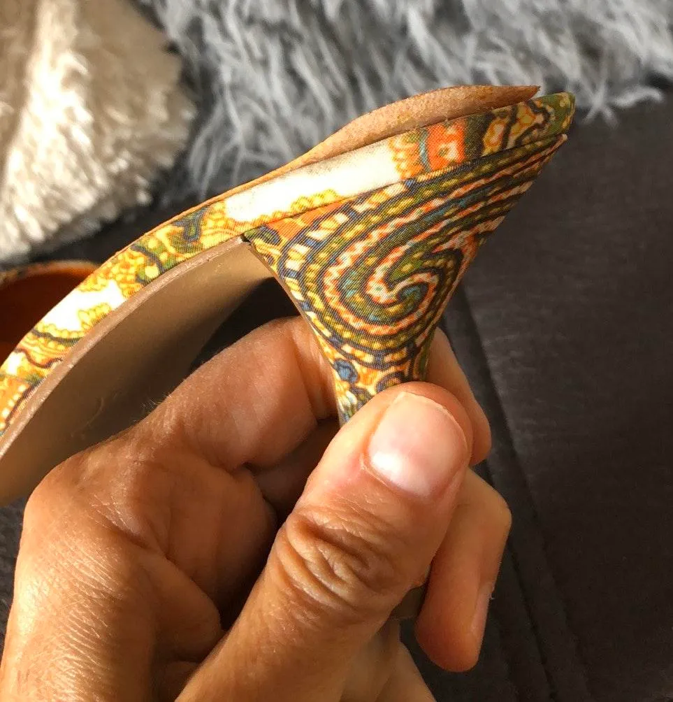 Impo Pointy Orange Design Mules Size 7.5 - Image 7