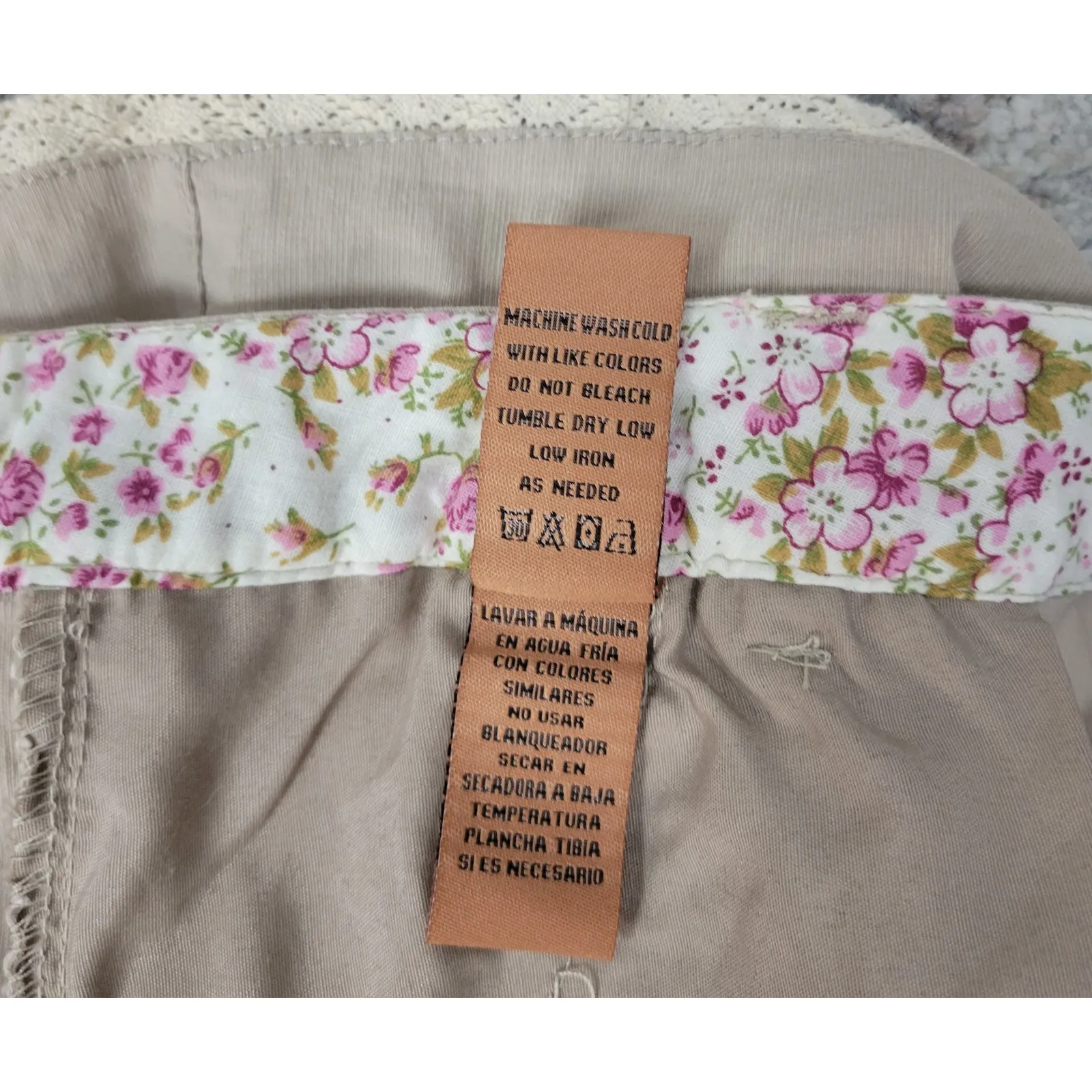 Dollhouse Womens Short Size 15 Khaki‎ Sienna Crochet Trim Flat Front Casual NEW - Image 10