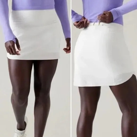 Athleta Run With It Skort White Sz 3X Tennis Skirt - Image 2