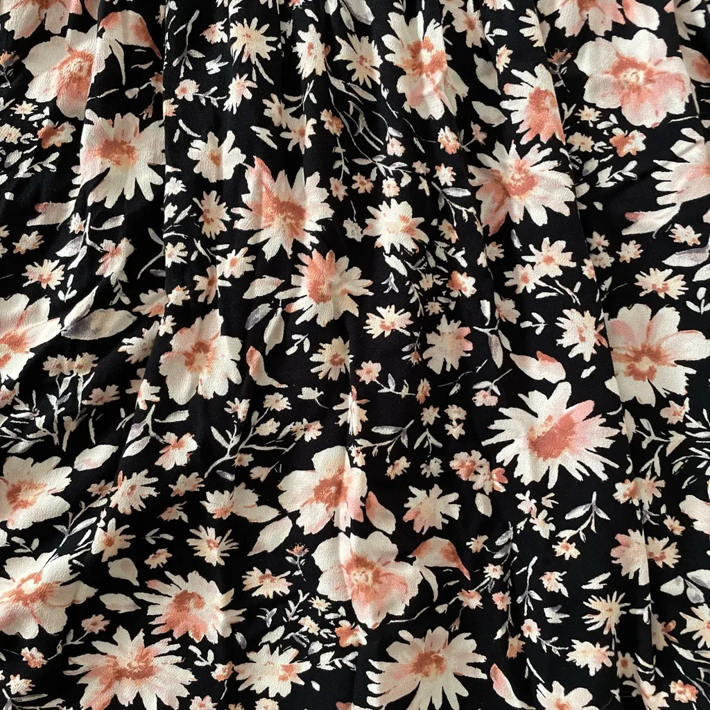 AMERICAN EAGLE Floral Printed Puff Sleeve Babydoll Mini Dress Cottagecore XS - Image 9