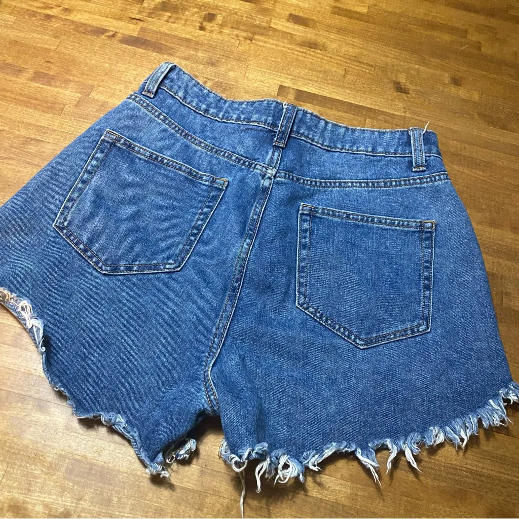 Wild Fable  Blue Distressed High Rise Short 6 - Image 2