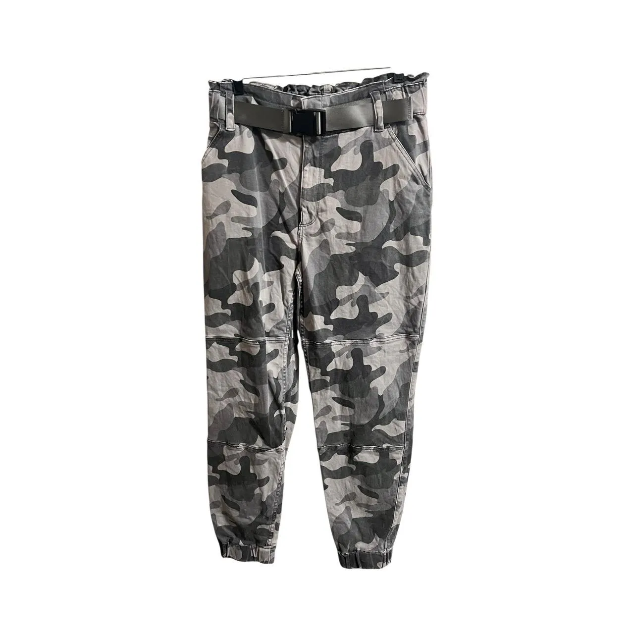 Hollister Jogger Pants Womens Large Gray Camo Ultra High-Rise Tapered - Image 2