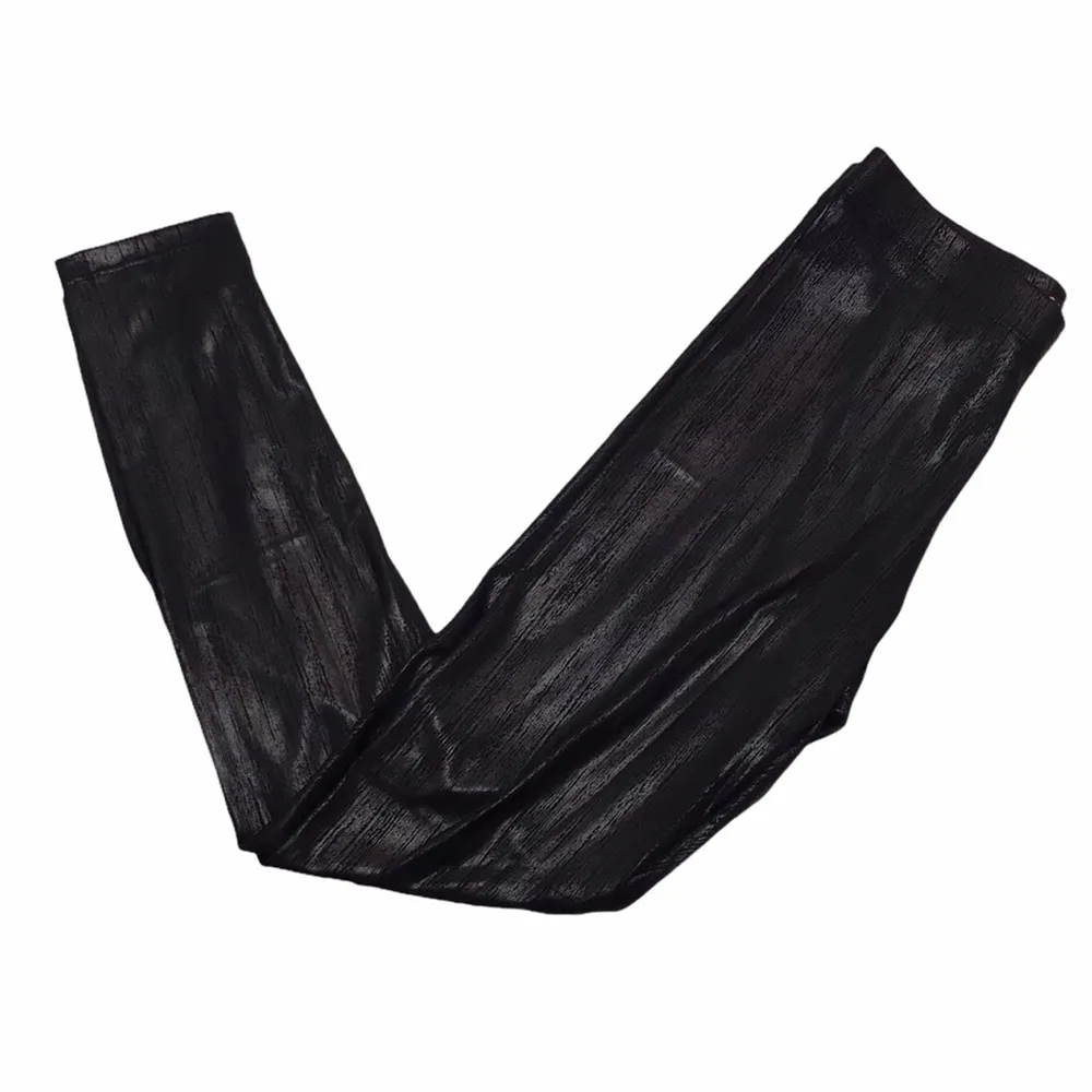 Betsey Johnson Black patterned shiny Leggings P Sexy unique rocker chic Betsy - Image 5