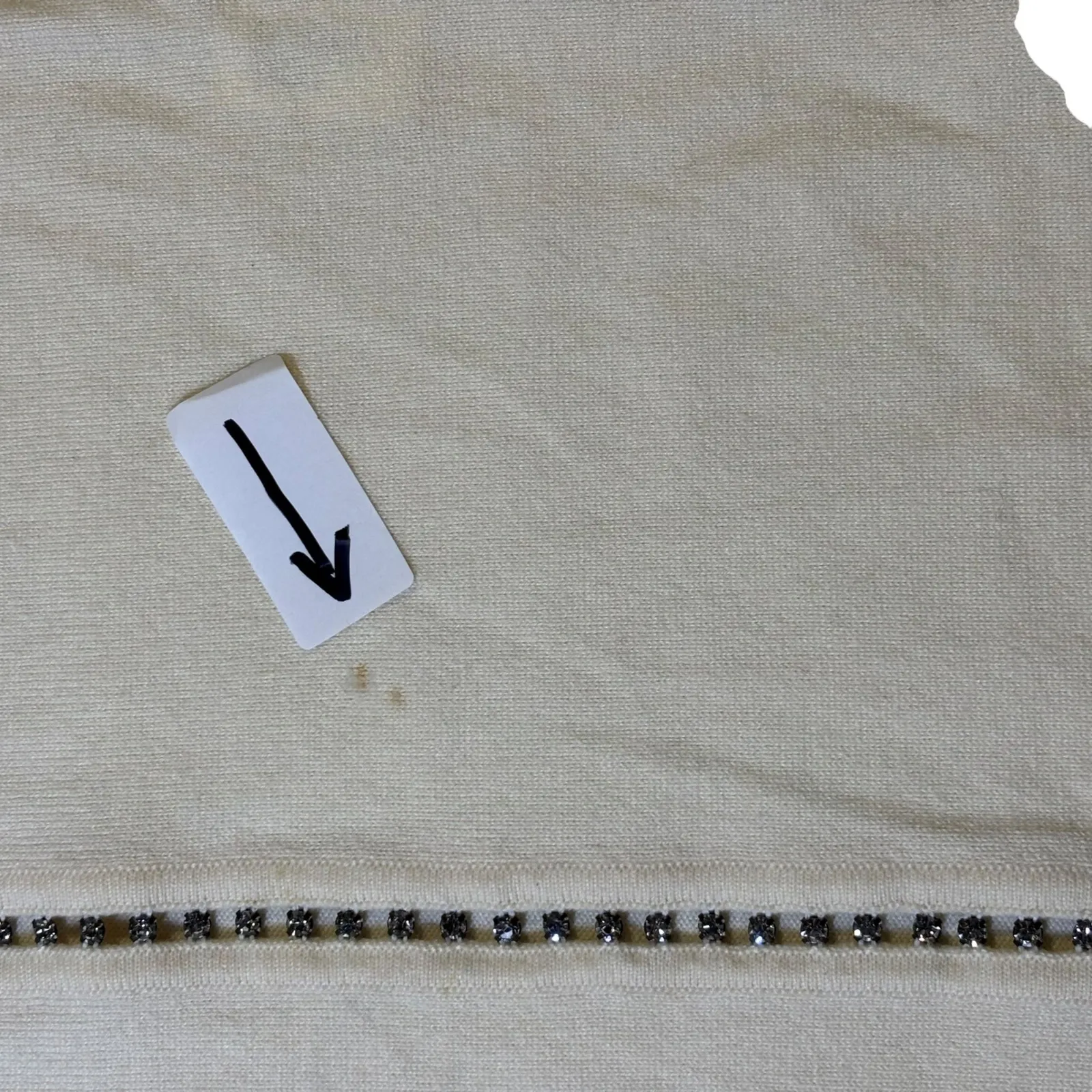 Escada Women‎ Sleeveless Mock Neck Rhinestone Sweater Vest Beige Size 36 Tan - Image 6