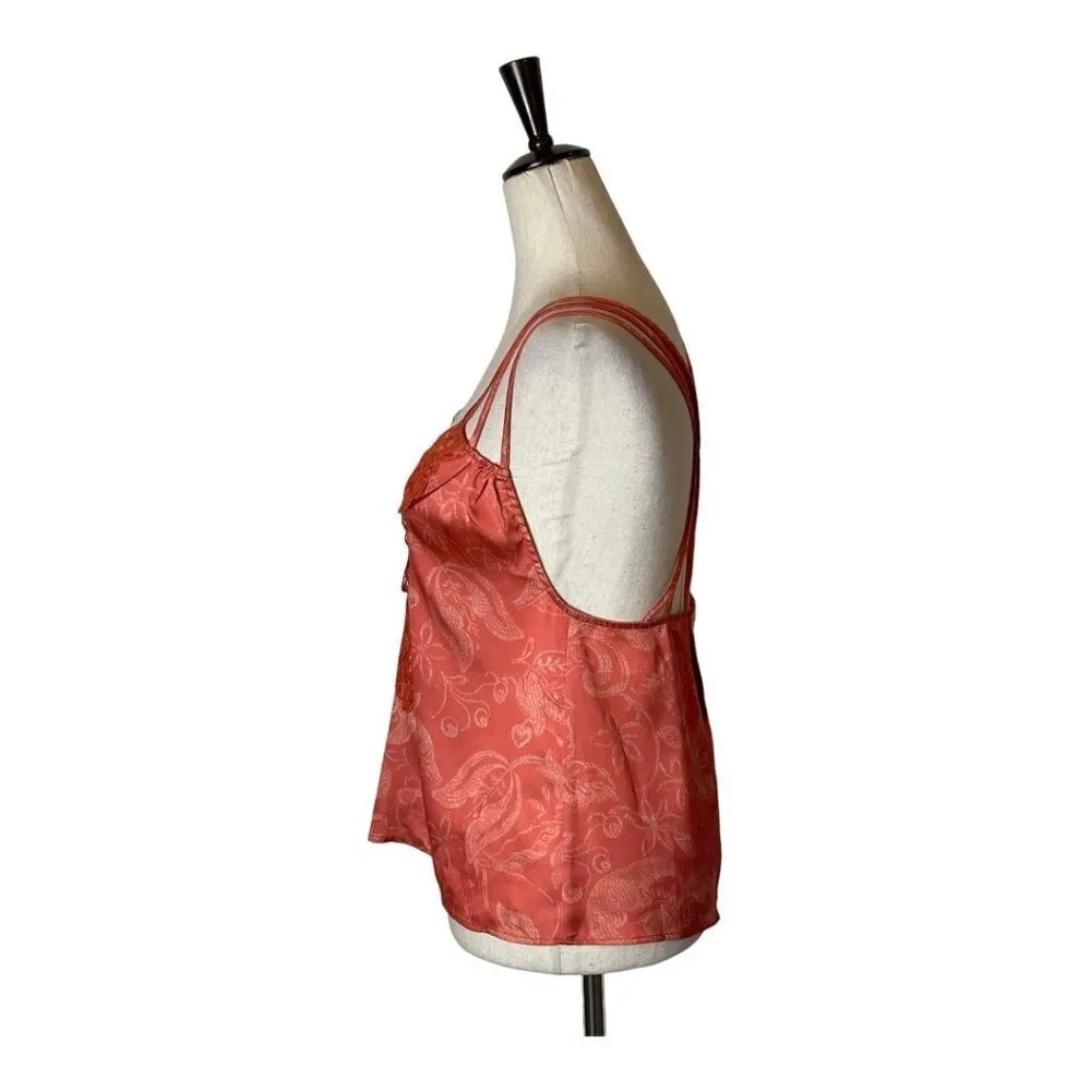Free People Intimately Lace Coral Combo‎ Off The Coast Cami Tank Top Size XS - Image 7