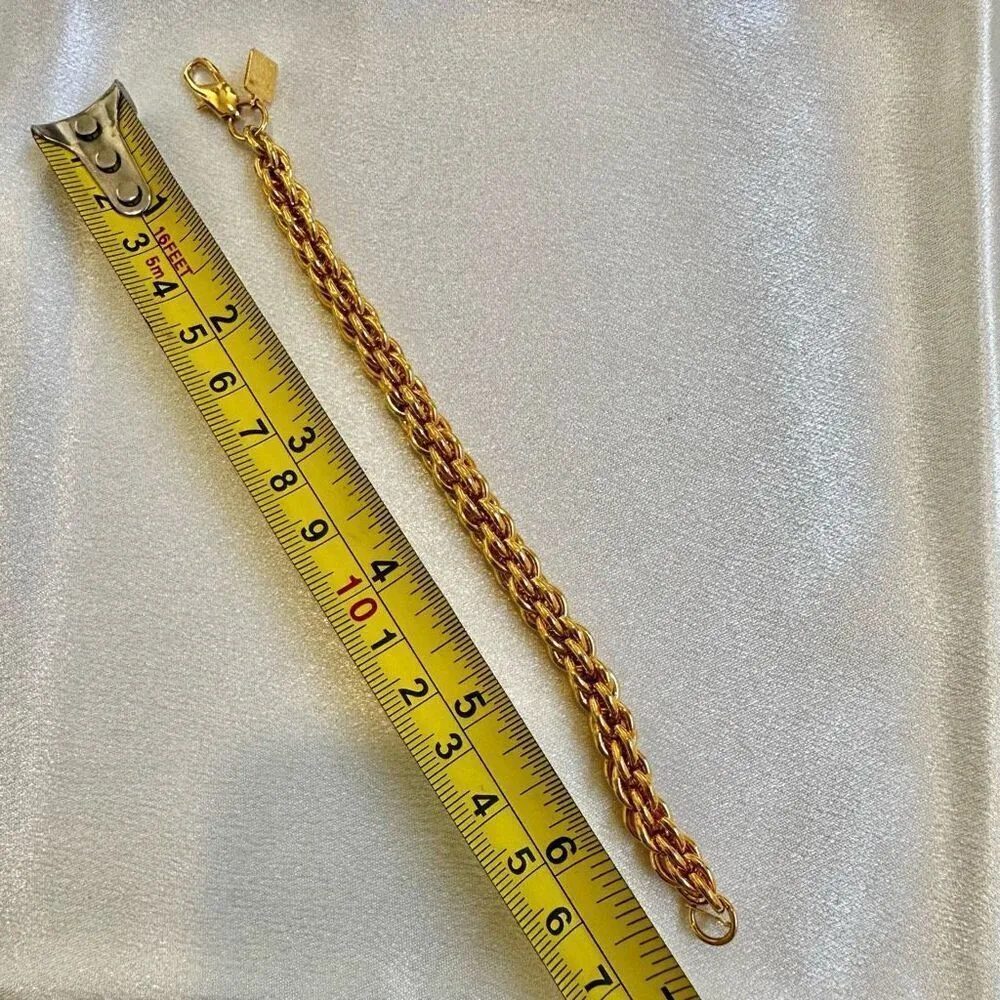 Anne Klein gold tone chain link bracelet - Image 7