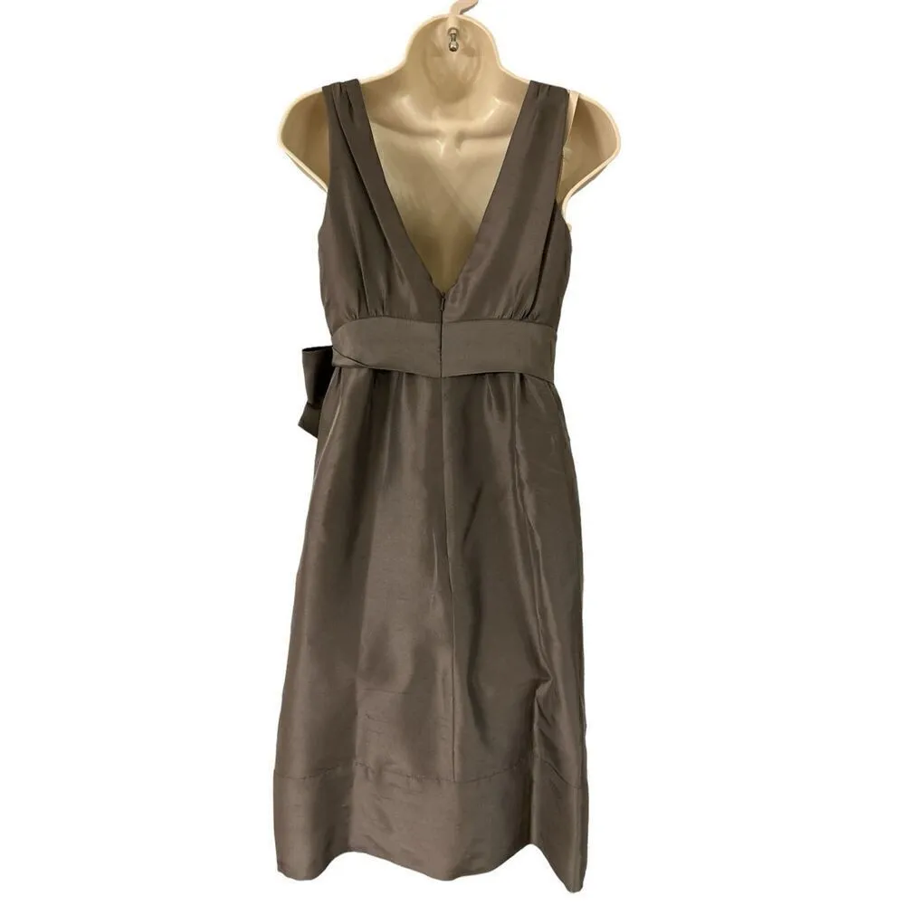 Jenny Yoo Woman's Silk Gray Cocktail Formal Dress Size 4 - Image 4