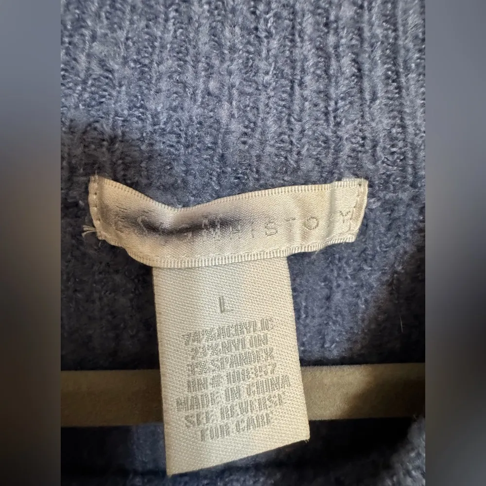 Design History Blue Women's Puff Sleeve Pullover Acrylic Sweater | Sz Large - Image 6