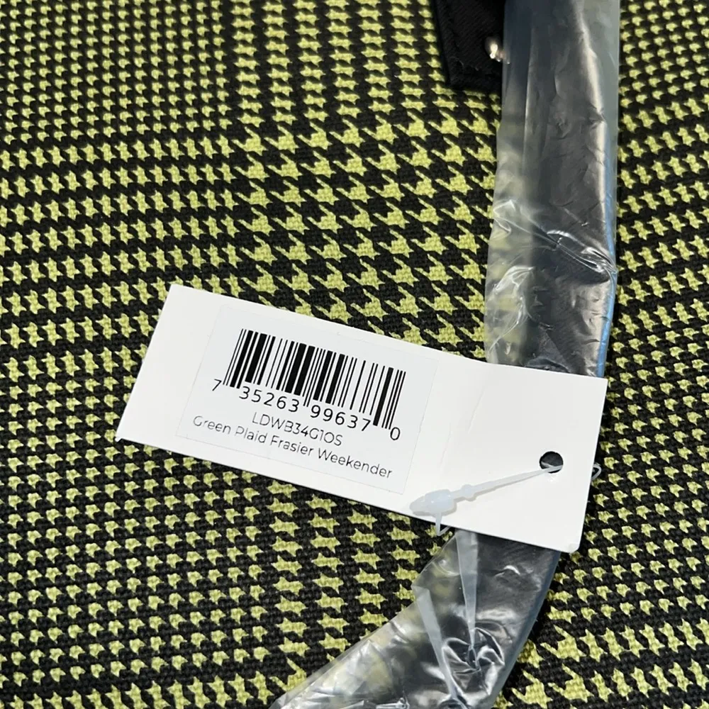 NWT Lulu Dharma Frasier Weekender - Green Plaid - Image 6