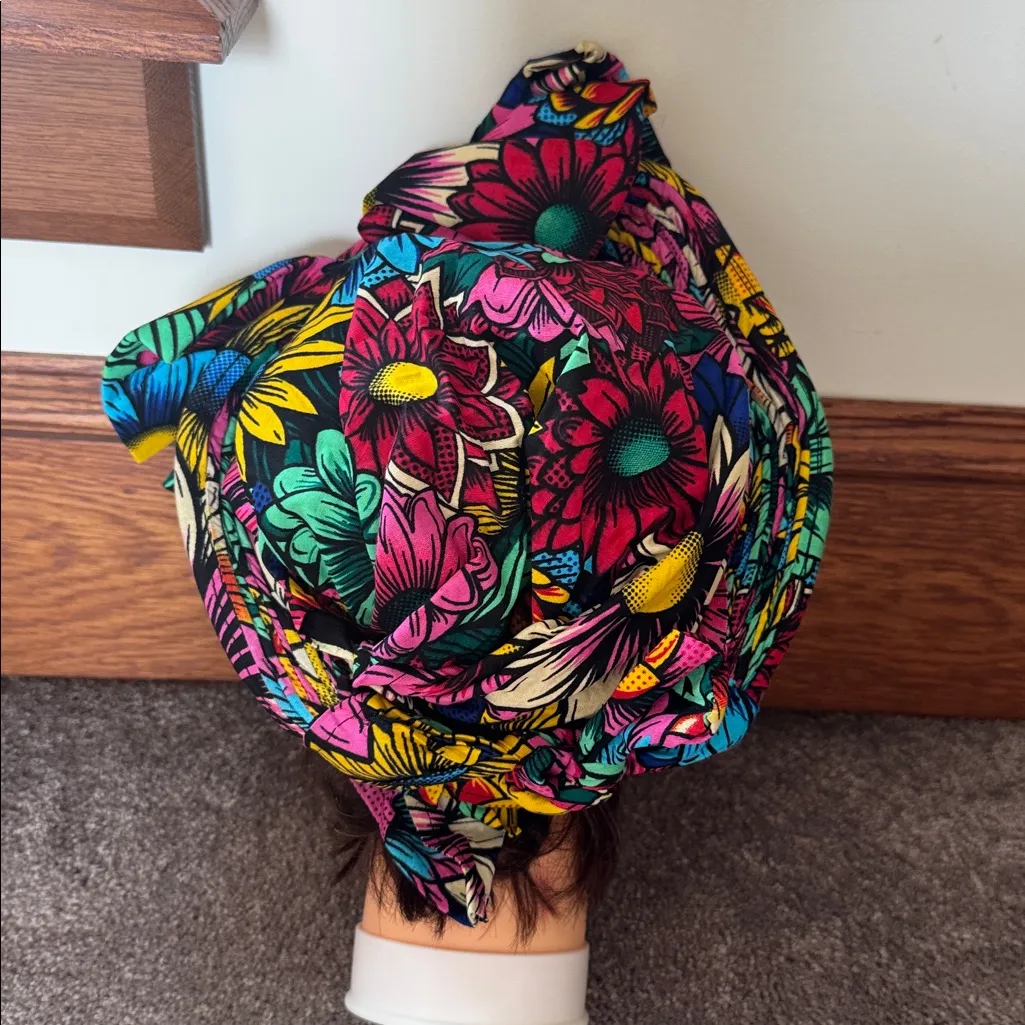 African Ankara Patch Floral Paisley Maxi Dress 3 Piece Set (Fits Up To SIZE 14) Pink - Image 9