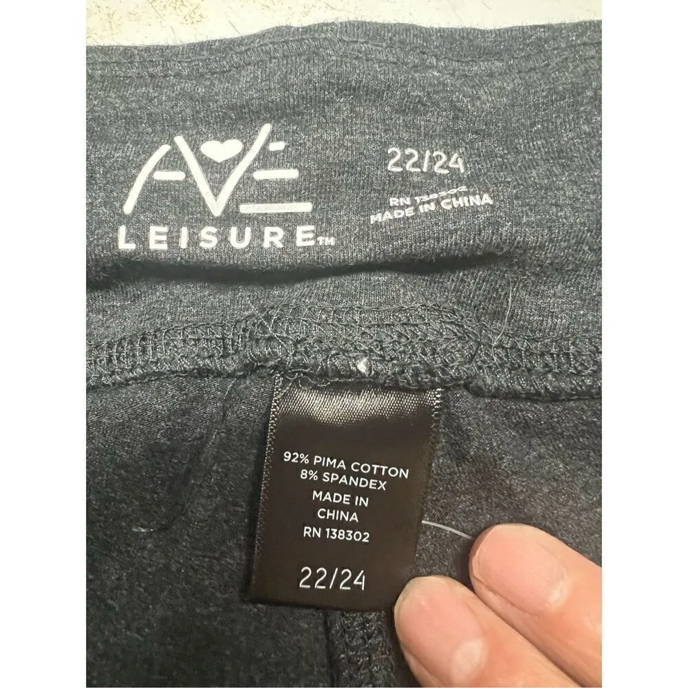 AVE Leisure Leggings charcoal Sz 22/24 NWT Gray - Image 3