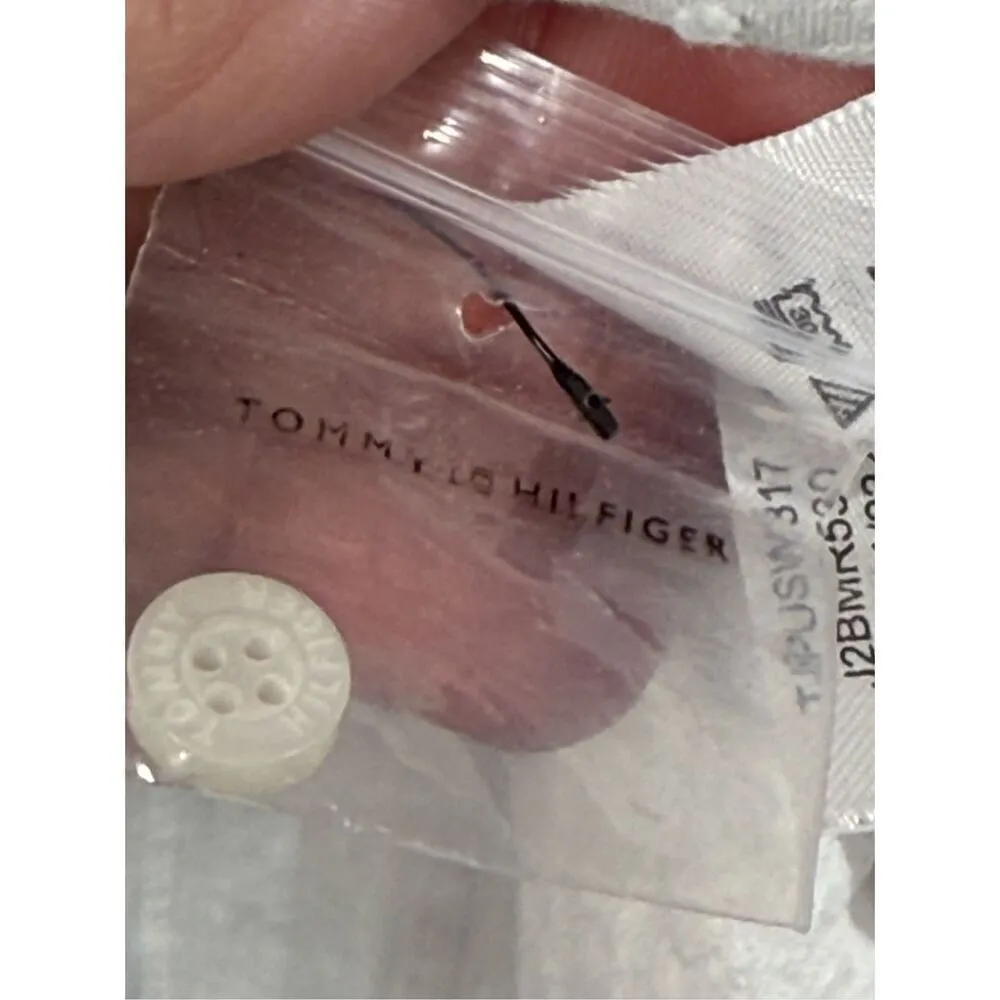 Tommy Hilfiger textured roll tab sleeve front button up size XL NWOT - Image 9