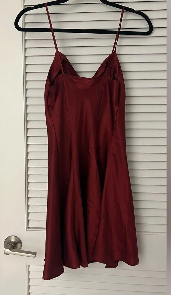 Vintage Spaghetti Strap slip dress for Night Out Red - Image 3