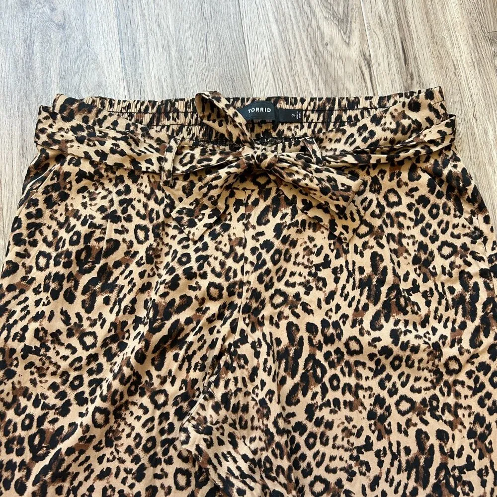 Torrid Leopard Tie-Front Trouser Plus Size 2X - Image 6