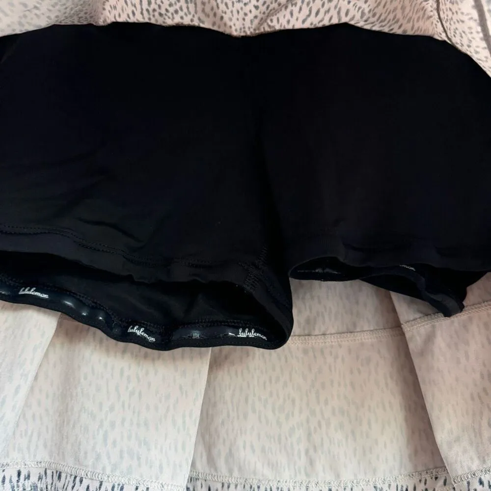 Lululemon Pace Rival Skirt Dottie Dash Grain Black Size 6 TALL Golf Tennis Small - Image 3