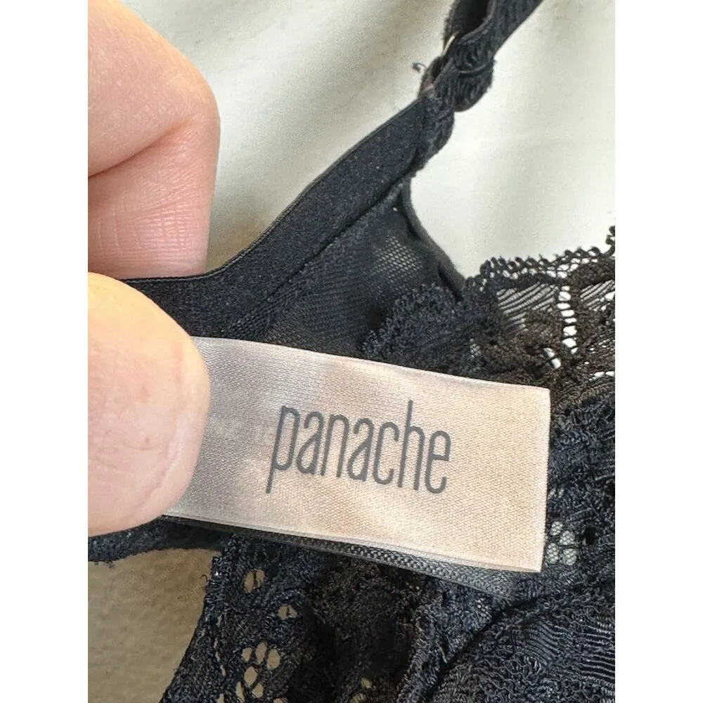 Panache Women's 7285 Size 32 Black Envy Full Cup Bra Lace Adjustable Straps EUC - Image 10
