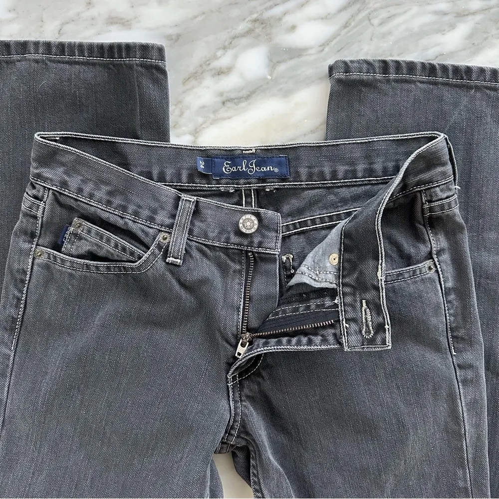 Vintage Y2K Faded Black Flared Earl Jeans • Sz 24 - Image 6