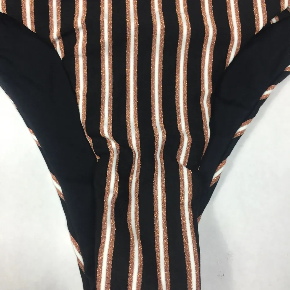 NWT L*Space Horizon Stripe La Jolla Bikini Black L - Image 5