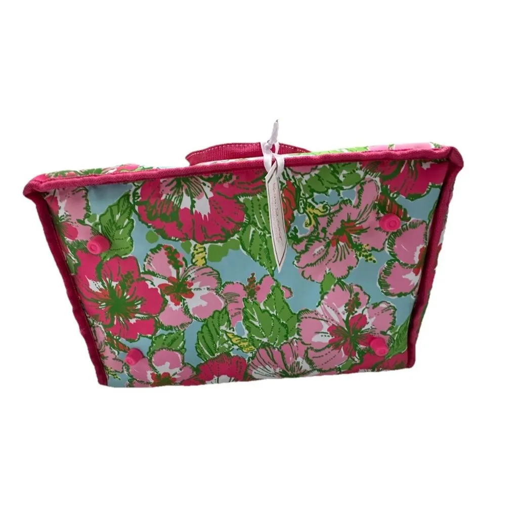 Lilly Pulitzer Insulated Beach Cooler BIG FLIRT 15.5x10x12 Tropical Hibiscus NWT - Image 6