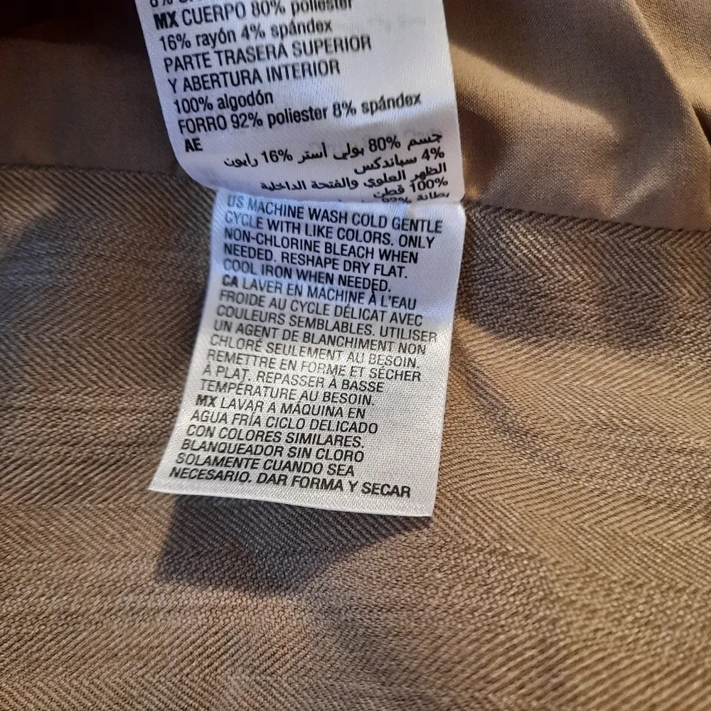 Jeannie Mai Utility Jacket Coat Plus Size 3X Tan Denim - Image 9