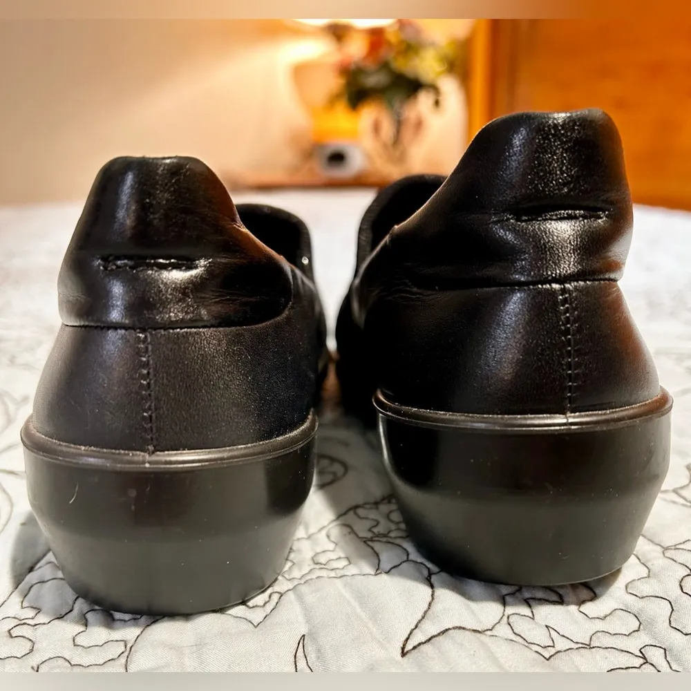 ECCO Danish Design Incise Urban Wedge Slip Ons In Black Sparkle Sz 36/5.5 - Image 3