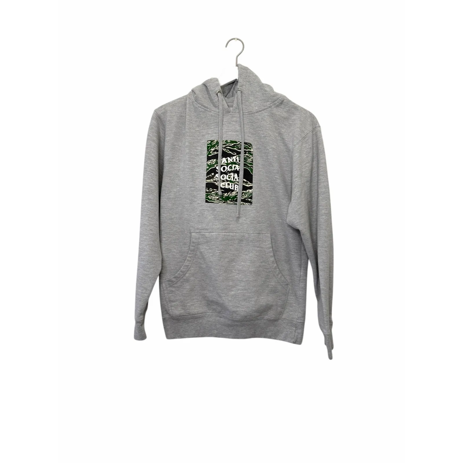 Anti Social Social Club Camo Logo Hoodie Gray Size Small - Image 4