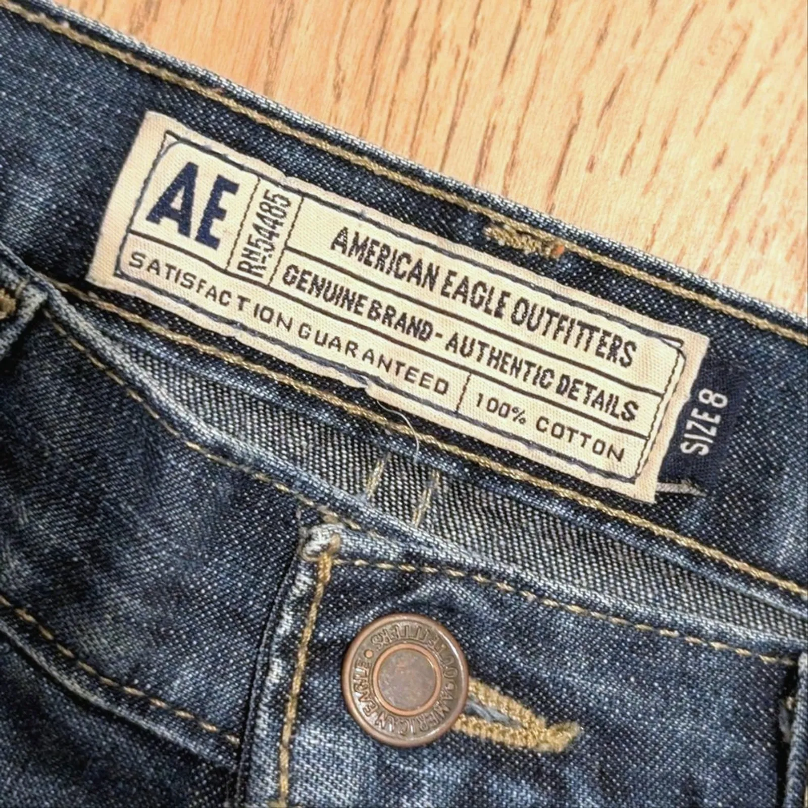 AE American Jeans 8 Faded Denim Wash Bootcut Flare Boot Leg Vintage Y2K 2000s - Image 2