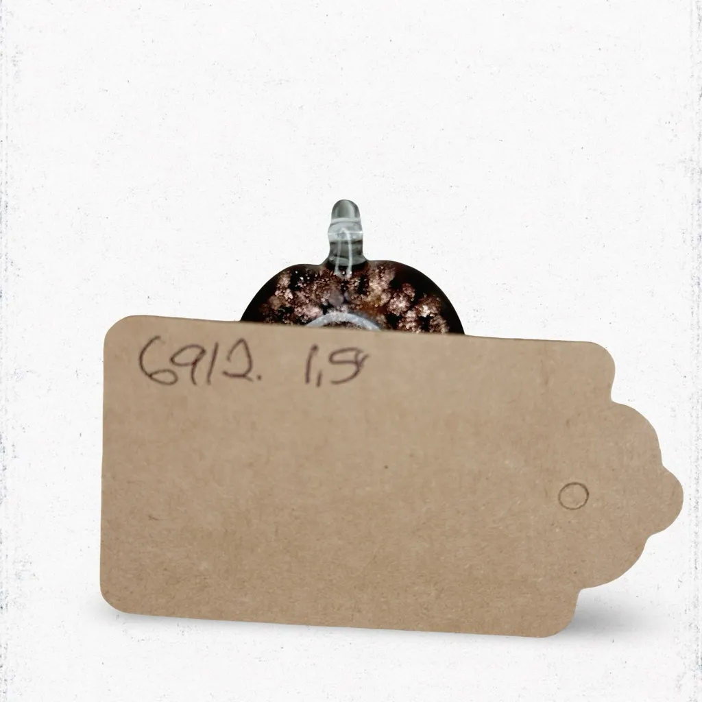 6912. Bronze Art Glass Pendant Brown - Image 4