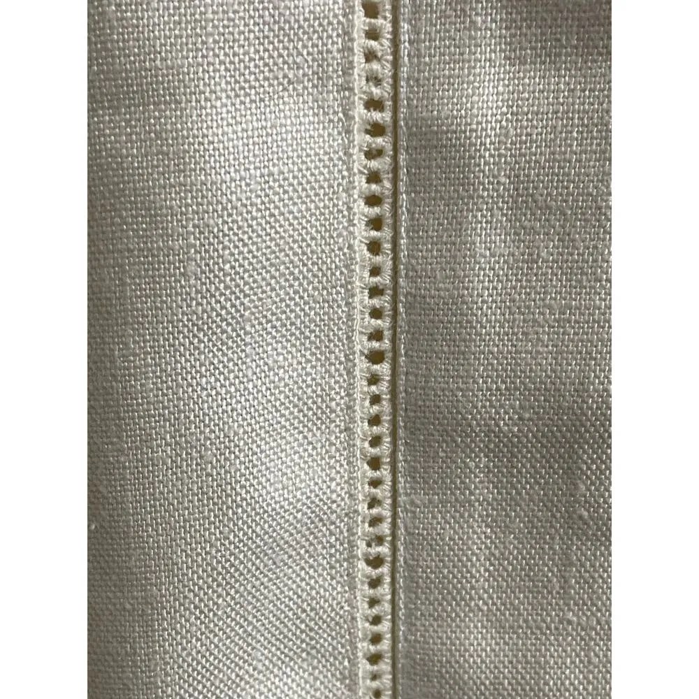 Talbots 90s Cream Linen Wrap Midi Skirt size 8 - Image 3