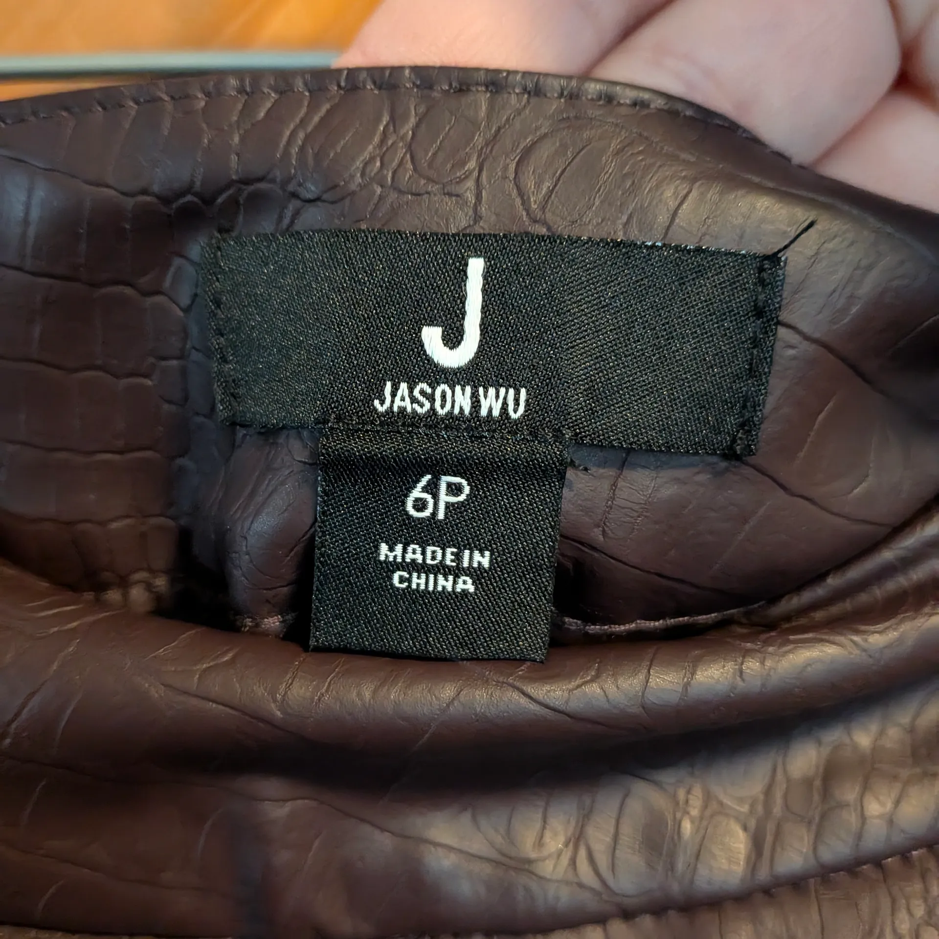 Jason Wu Dark Brown Textured Pants Size 6P - Image 2